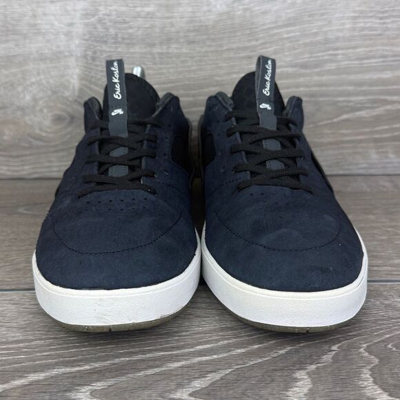 Nike SB Eric Koston Huarache Men\'s Sz 10 Navy Suede White Low Skateboard Sneaker